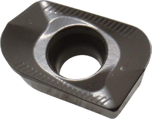 Seco - XOMX120431 ME08 Grade MP2500 Carbide Milling Insert - TiCN/Al2O3 Finish, 0.163" Thick, 0.122" Corner Radius - Eagle Tool & Supply