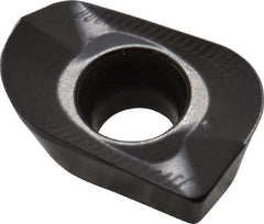 Seco - XOMX120440 ME08 Grade MP2500 Carbide Milling Insert - TiCN/Al2O3 Finish, 0.163" Thick, 0.157" Corner Radius - Eagle Tool & Supply