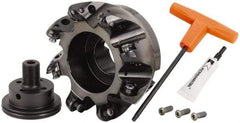 Kennametal - 8" Cut Diam, 12.7mm Max Depth, 2-1/2" Arbor Hole, 8 Inserts, RCGT 86... Insert Style, Indexable Copy Face Mill - BMD800 Cutter Style, 8,500 Max RPM, 2-1/2 High, Series KSRM - Eagle Tool & Supply