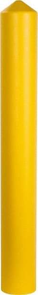 Eagle - 7-1/4" Wide x 7-1/4" Deep x 56" High, 6" Bollard Cover - Yellow, High Density Polyethylene, 6 Lb, Smooth Surface - Eagle Tool & Supply
