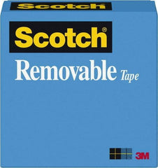 3M - 3/4" x 72 Yd Translucent Rubber Adhesive Transparent Tape - PVC Film Backing, 2.3 mil Thick - Eagle Tool & Supply