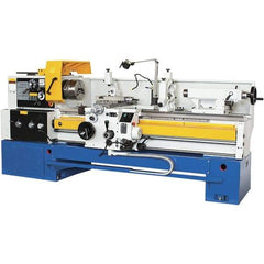 Summit - 18-1/4" Swing, 60" Between Centers, 120 Volt, Triple Phase Toolroom Lathe - 5MT Taper, 10 hp, 32 to 1,500 RPM, 3-1/8" Bore Diam, 44" Deep x 63" High x 114" Long - Eagle Tool & Supply