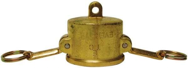 EVER-TITE Coupling Products - 2-1/2" Brass Cam & Groove Suction & Discharge Hose Dust Cap For Use with Adapters - Part DC, 250 Max psi - Eagle Tool & Supply