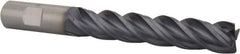 Kennametal - 3/4", 1-5/8" LOC, 3/4" Shank Diam, 4" OAL, 4 Flute, Solid Carbide Square End Mill - Single End, TiAlN Finish, Spiral Flute, 38° Helix, Centercutting, Right Hand Cut, Right Hand Flute, Series HPHV - Eagle Tool & Supply