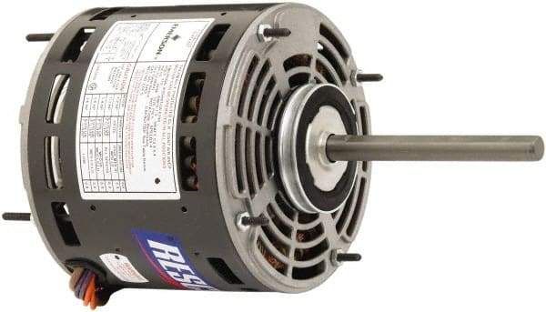 US Motors - 1/3 Max hp, 1,075 Max RPM, Permanent Split Cap Electric AC DC Motor - 208-230 V Input, Single Phase, 48Y Frame, 1/2" Shaft Diam, Stud Mount, TEAO Enclosure - Eagle Tool & Supply