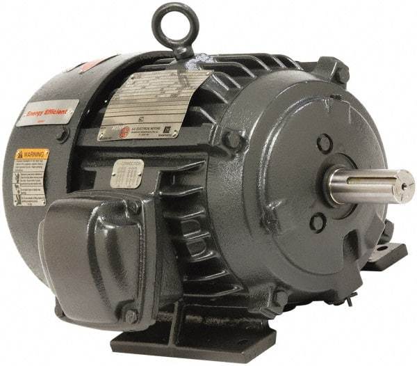 US Motors - 2 Max hp, 1,725 Max RPM, Three Polyphase Electric AC DC Motor - 208-230/460 V Input, Single Phase, 56H Frame, 5/8" Shaft Diam, Rigid Base Mount, Totally Enclosed Fan Cooled Enclosure - Eagle Tool & Supply