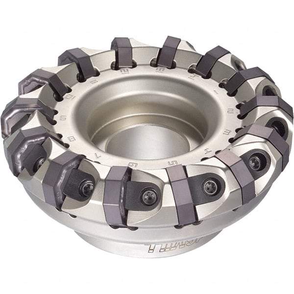 Iscar - 4.47" Cut Diam, 1-1/2" Arbor Hole, 0.217" Max Depth of Cut, 45° Indexable Chamfer & Angle Face Mill - 14 Inserts, ONH.. Insert, Right Hand Cut, 14 Flutes, Series 16Mill - Eagle Tool & Supply