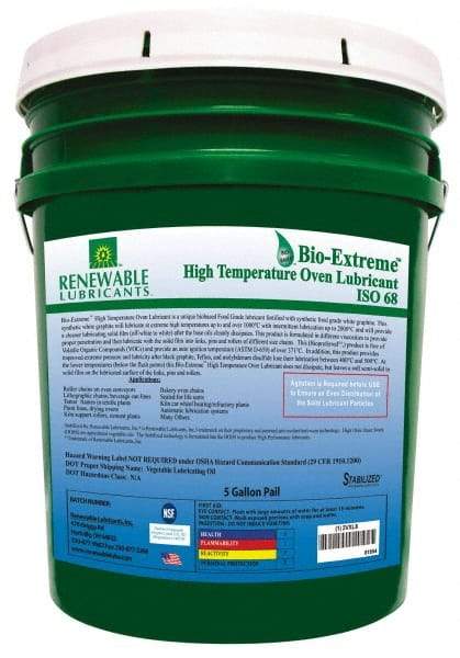 Renewable Lubricants - 5 Gal Pail Synthetic/Graphite Lubricant - White, -28°F to 2,000°F, Food Grade - Eagle Tool & Supply