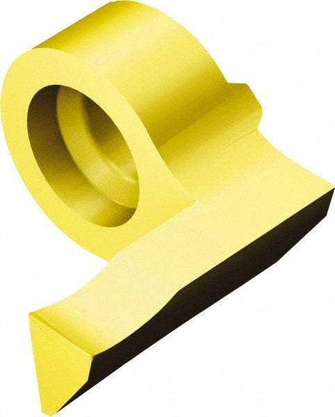 Sandvik Coromant - 09MB Grade 1025, 1mm Cutting Width Carbide Grooving Insert - 1.5mm Max Depth of Cut, Right Hand, TiAlN/TiN Finish - Eagle Tool & Supply