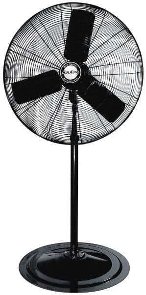 Air King - 30" Blade, 1/4 hp, 7,400 Max CFM, Single Phase Non-Oscillating Pedestal Fan - 2.04 Amps, 120 Volts, 3 Speed - Eagle Tool & Supply