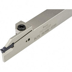 Iscar - External Thread, 63/64" Max Depth of Cut, 4mm Min Groove Width, 140mm OAL, Left Hand Indexable Grooving Cutoff Toolholder - 25mm Shank Height x 25mm Shank Width, DG.. Insert Style, DGT Toolholder Style, Series Do-Grip - Eagle Tool & Supply