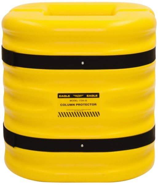 Eagle - 24" Wide x 24" Deep x 24" High, High Density Polyethylene Column Protector - Fits 10" Columns, Yellow - Eagle Tool & Supply