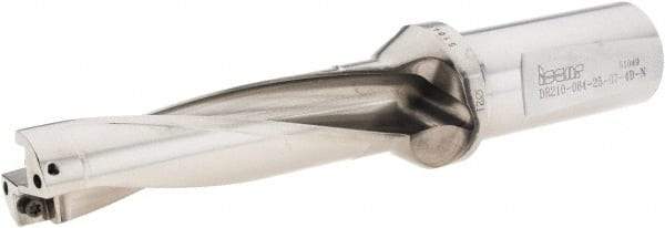 Iscar - 84mm Max Drill Depth, 4xD, 21mm Diam, Indexable Insert Drill - 2 Inserts, 25mm Shank Diam, Whistle Notch Shank - Eagle Tool & Supply