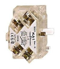 Square D - NO/NC, Multiple Amp Levels, Electrical Switch Contact Block - 125 VAC and 240 VAC, Screw Terminal, 30mm Hole, For Use with 9001K/SK - Eagle Tool & Supply