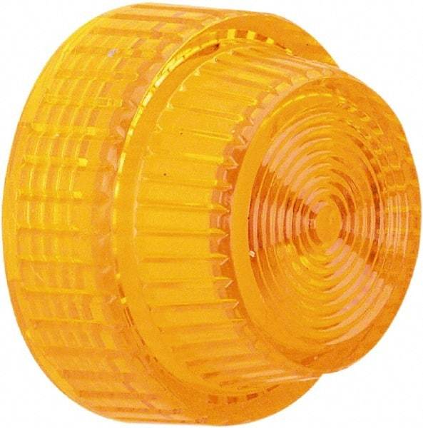 Schneider Electric - Round Pilot and Indicator Light Lens - Amber - Eagle Tool & Supply