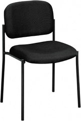 Basyx - Black Fabric Guest Stacker Chair - 21" Wide x 32" High - Eagle Tool & Supply