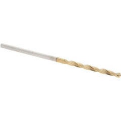 Guhring - #54 118° High Speed Steel Jobber Drill - TiN Finish, Right Hand Cut, Spiral Flute, Straight Shank, 40mm OAL, Standard Point - Eagle Tool & Supply