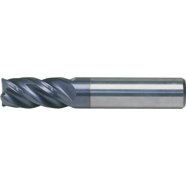 Kennametal - 3/8" Diam 4 Flute Solid Carbide 0.03" Corner Radius End Mill - Eagle Tool & Supply