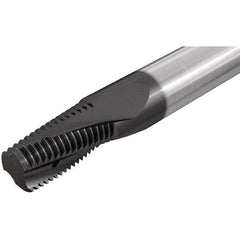 Iscar - RC1/4-19 BSPT, 0.3937" Cutting Diam, 4 Flute, Solid Carbide Helical Flute Thread Mill - Internal/External Thread, 16.7mm LOC, 73mm OAL, 10mm Shank Diam - Eagle Tool & Supply