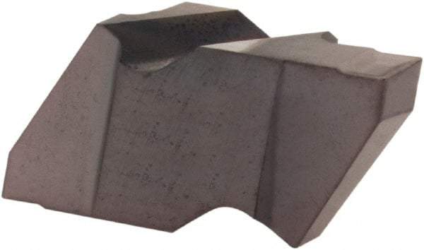 Kennametal - 4125NR K Grade KCU10, 6.35mm Cutting Width Carbide Grooving Insert - 1/4" Max Depth of Cut, Right Hand, 1/8" Corner Radius, AlTiN Finish - Eagle Tool & Supply