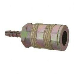 Value Collection - Hose Barb Industrial Pneumatic Hose Coupler - Brass, 3/8" Body Diam, 1/4" Hose ID - Eagle Tool & Supply