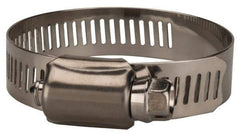 Value Collection - SAE Size 28, 1-1/4 to 2-1/4" Diam, Stainless Steel Worm Drive Clamp - 1/2" Wide, Material Grade 201 - Eagle Tool & Supply