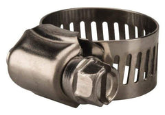 Value Collection - SAE Size 6, 3/8 to 7/8" Diam, Stainless Steel Worm Drive Clamp - 1/2" Wide, Material Grade 201 - Eagle Tool & Supply