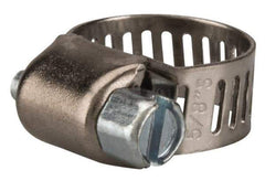 Value Collection - SAE Size 4, 1/4 to 5/8" Diam, Stainless Steel/Carbon Steel Worm Drive Clamp - 5/16" Wide, Material Grade 301 - Eagle Tool & Supply