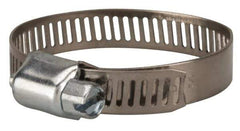 Value Collection - SAE Size 20, 3/4 to 1-3/4" Diam, Stainless Steel/Carbon Steel Worm Drive Clamp - 5/16" Wide, Material Grade 201 - Eagle Tool & Supply