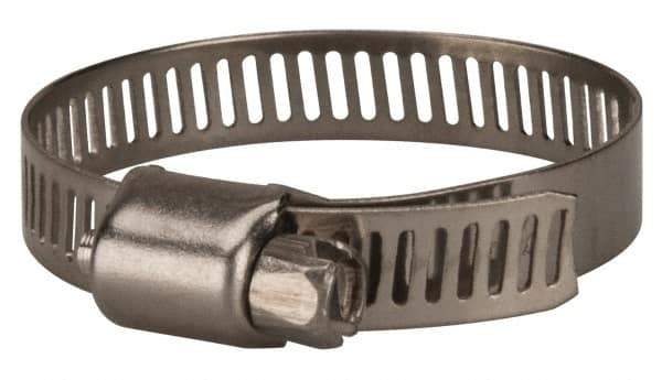 Value Collection - SAE Size 20, 3/4 to 1-3/4" Diam, Stainless Steel Worm Drive Clamp - 5/16" Wide, Material Grade 201 - Eagle Tool & Supply