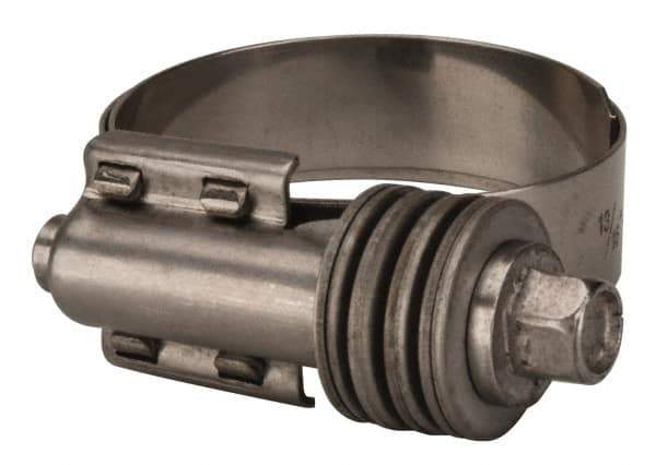 Value Collection - 13/16 to 1-3/4" Hose, 9/16" Wide x 0.6" Thick, Constant Torque Clamp - 13/16 to 1-3/4" Diam, Grade 301 & 410 Stainless Steel Screw - Eagle Tool & Supply