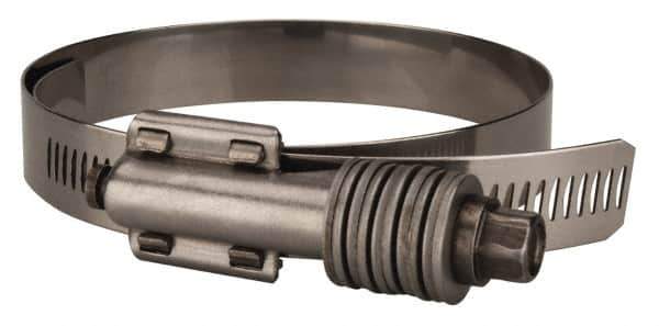 Value Collection - 3-1/4 to 4-1/8" Hose, 5/8" Wide x 0.7" Thick, Constant Torque Clamp - 3-1/4 to 4-1/8" Diam, Grade 301 & 410 Stainless Steel Screw - Eagle Tool & Supply