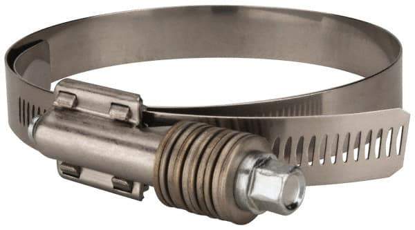 Value Collection - 3-3/4 to 4-5/8" Hose, 5/8" Wide x 0.7" Thick, Constant Torque Clamp - 3-3/4 to 4-5/8" Diam, Grade 304 Stainless Steel/Carbon Steel Screw - Eagle Tool & Supply