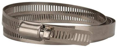 Value Collection - SAE Size 188, 2 to 12-1/4" Diam, Stainless Steel Worm Drive Clamp - 1/2" Wide, Material Grade 201 - Eagle Tool & Supply