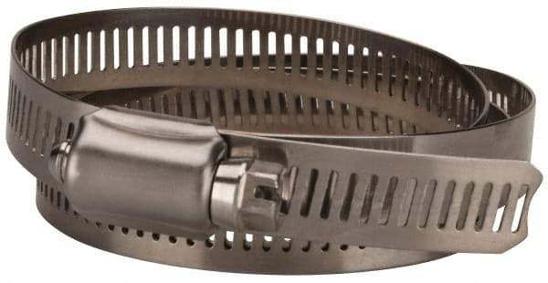 Value Collection - SAE Size 128, 2-1/2 to 8-1/2" Diam, Stainless Steel Worm Drive Clamp - 1/2" Wide, Material Grade 201 - Eagle Tool & Supply