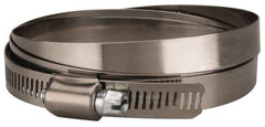 Value Collection - SAE Size 176, 9-1/2 to 11-1/2" Diam, Stainless Steel/Carbon Steel Worm Drive Clamp - 1/2" Wide, Material Grade 201 - Eagle Tool & Supply