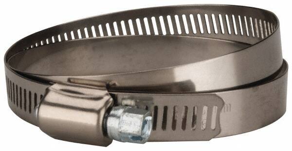 Value Collection - SAE Size 104, 5 to 7" Diam, Stainless Steel/Carbon Steel Worm Drive Clamp - 1/2" Wide, Material Grade 201 - Eagle Tool & Supply