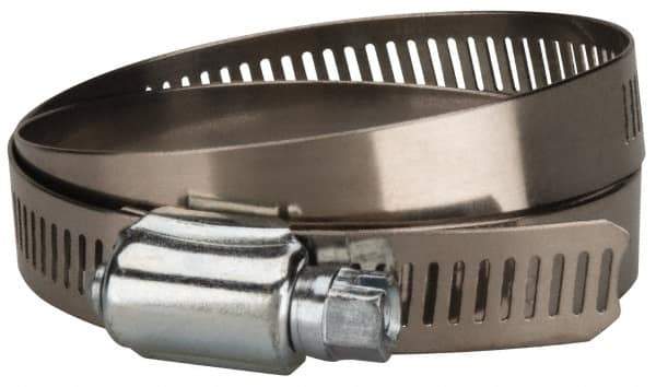 Value Collection - SAE Size 80, 3-1/2 to 5-1/2" Diam, Stainless Steel/Carbon Steel Worm Drive Clamp - 1/2" Wide, Material Grade 201 - Eagle Tool & Supply