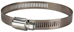 Value Collection - SAE Size 60, 3-1/4 to 4-1/4" Diam, Stainless Steel/Carbon Steel Worm Drive Clamp - 1/2" Wide, Material Grade 201 - Eagle Tool & Supply