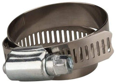 Value Collection - SAE Size 52, 2-3/4 to 3-3/4" Diam, Stainless Steel/Carbon Steel Worm Drive Clamp - 1/2" Wide, Material Grade 201 - Eagle Tool & Supply