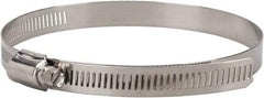 Value Collection - SAE Size 80, 3-1/2 to 5-1/2" Diam, Stainless Steel Worm Drive Clamp - 1/2" Wide, Material Grade 201 - Eagle Tool & Supply