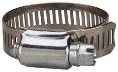 Value Collection - SAE Size 20, 3/4 to 1-3/4" Diam, Stainless Steel/Carbon Steel Worm Drive Clamp - 1/2" Wide, Material Grade 201 - Eagle Tool & Supply