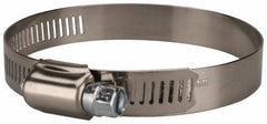 Value Collection - SAE Size 44, 2-1/4 to 3-1/4" Diam, Stainless Steel/Carbon Steel Worm Drive Clamp - 1/2" Wide, Material Grade 201 - Eagle Tool & Supply