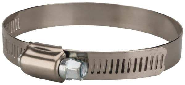 Value Collection - SAE Size 48, 2-1/2 to 3-1/2" Diam, Stainless Steel/Carbon Steel Worm Drive Clamp - 1/2" Wide, Material Grade 201 - Eagle Tool & Supply