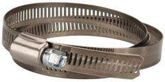 Value Collection - SAE Size 164, 2 to 10-3/4" Diam, Stainless Steel/Carbon Steel Worm Drive Clamp - 1/2" Wide, Material Grade 201 - Eagle Tool & Supply