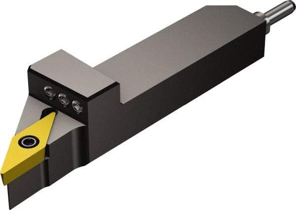 Sandvik Coromant - QS-SVJC, Right Hand Cut, -3° Lead Angle, 5/8" Shank Height x 5/8" Shank Width, Neutral Rake Indexable Turning Toolholder - 2.7559" OAL, VCMT 110304 Insert Compatibility, Series CoroTurn 107 - Eagle Tool & Supply