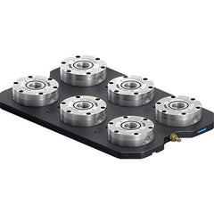 Schunk - NSL Manual CNC Quick Change Clamping Module - 6 Module Center, Top Mount, 7,500 kN Retention Force, 6 bar (87 Lb/Sq In) Unlocking Pressure, 0.005mm Repeatability - Eagle Tool & Supply