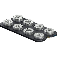 Schunk - NSL Manual CNC Quick Change Clamping Module - 8 Module Center, Top Mount, 7,500 kN Retention Force, 6 bar (87 Lb/Sq In) Unlocking Pressure, 0.005mm Repeatability - Eagle Tool & Supply