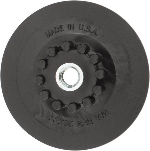 Made in USA - 5" Diam Quick-Change Disc Backing Pad - Medium Density, 20,000 RPM, Speed-Lok Compatible - Eagle Tool & Supply