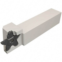 Iscar - External Thread, 0.3937" Max Depth of Cut, 1.5mm Min Groove Width, 120mm OAL, Right Hand Indexable Grooving Cutoff Toolholder - 16mm Shank Height x 16mm Shank Width, PENTA 34.. Insert Style, PCH Toolholder Style, Series PentaCut - Eagle Tool & Supply